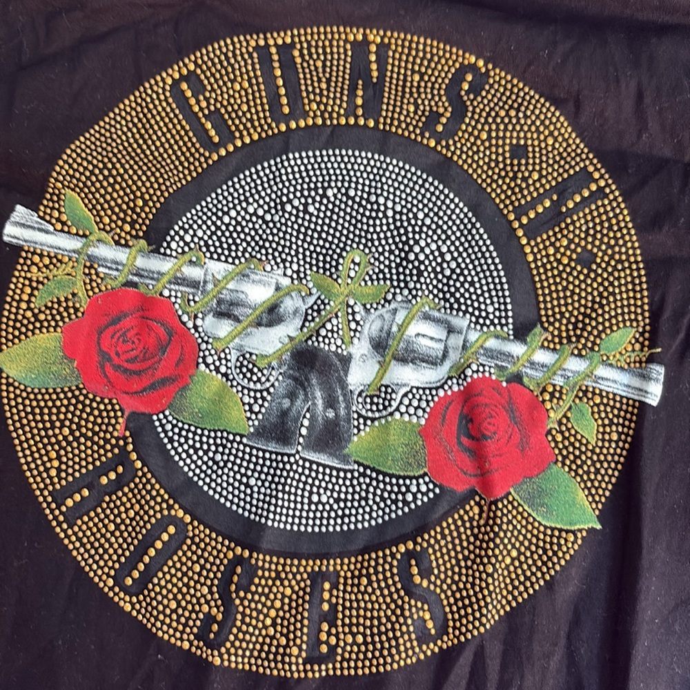 Lauren Moshi Black Skull and Rose Tee - Picture 4 of 4